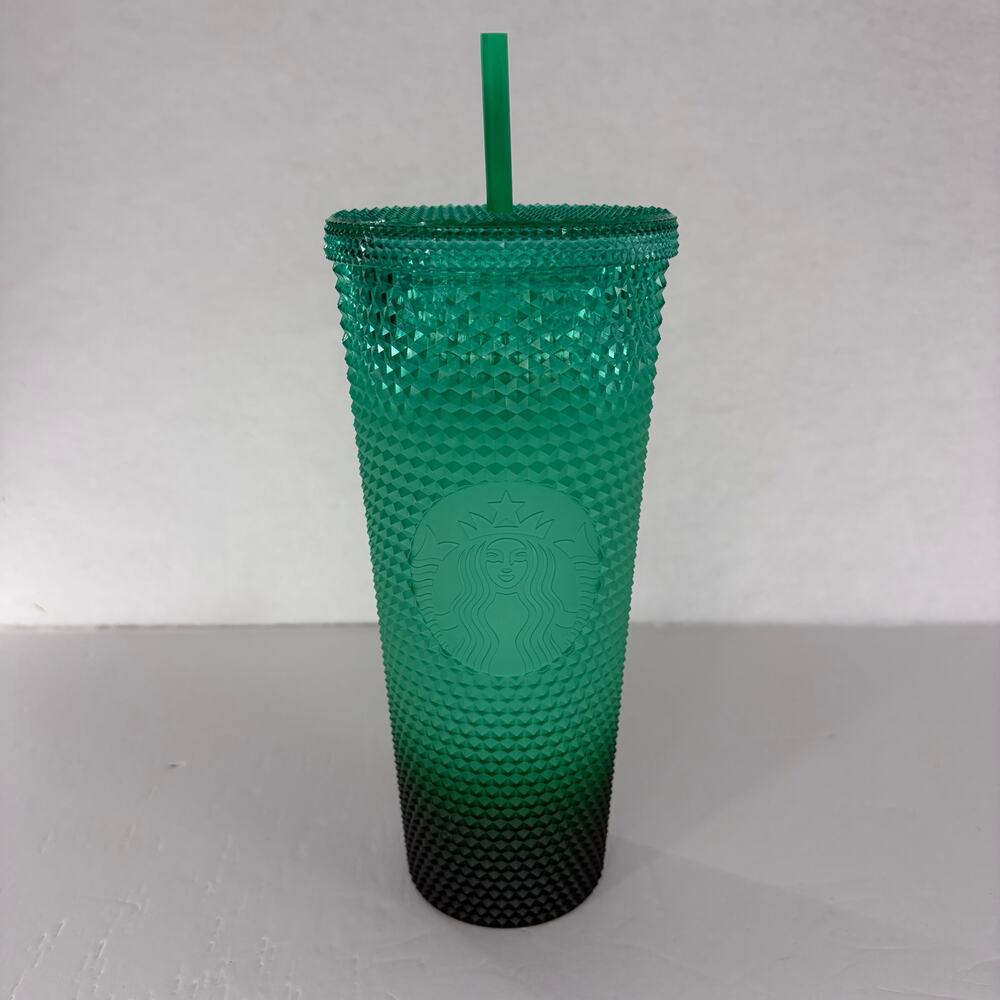 Starbucks 2022 Holiday Waxberry Mint Green Gradient Studded Venti 24oz Tumbler